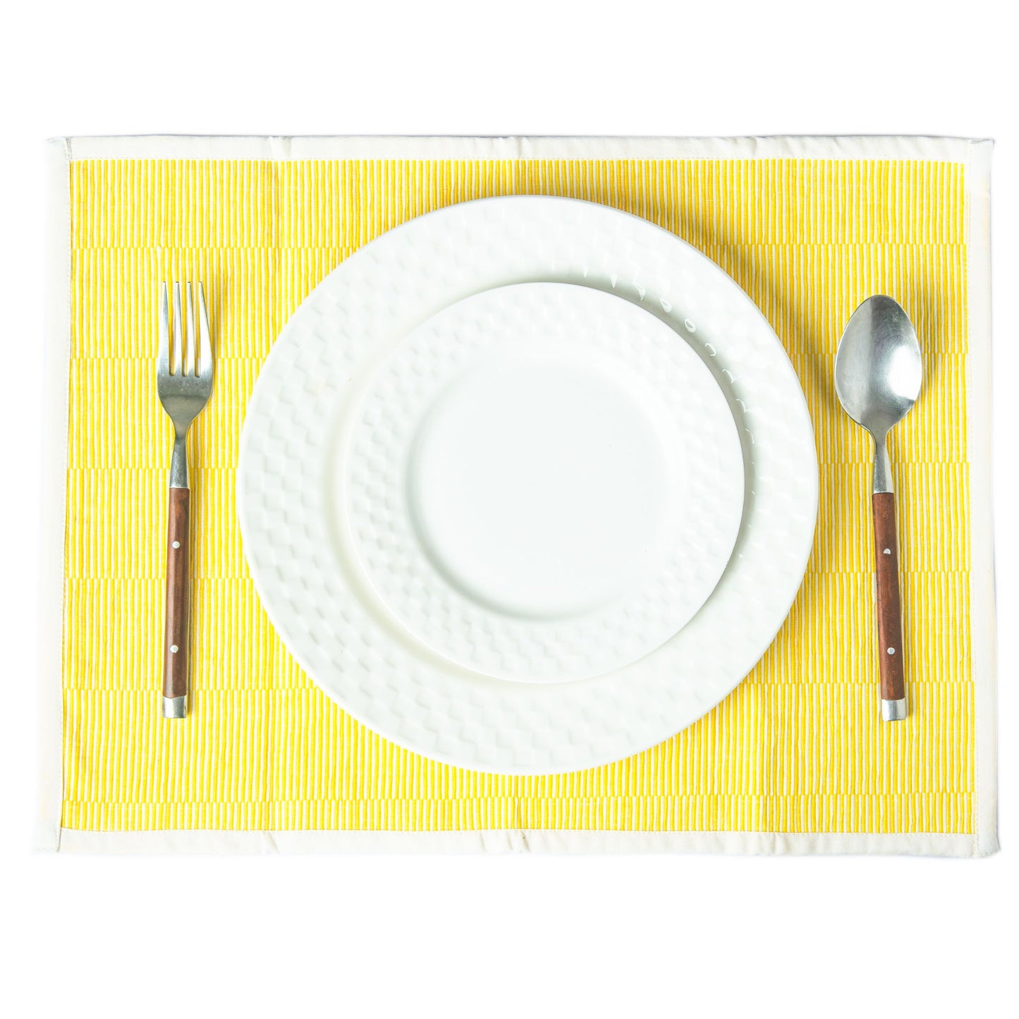 Table Mats - Ribbed Cotton - Yellow