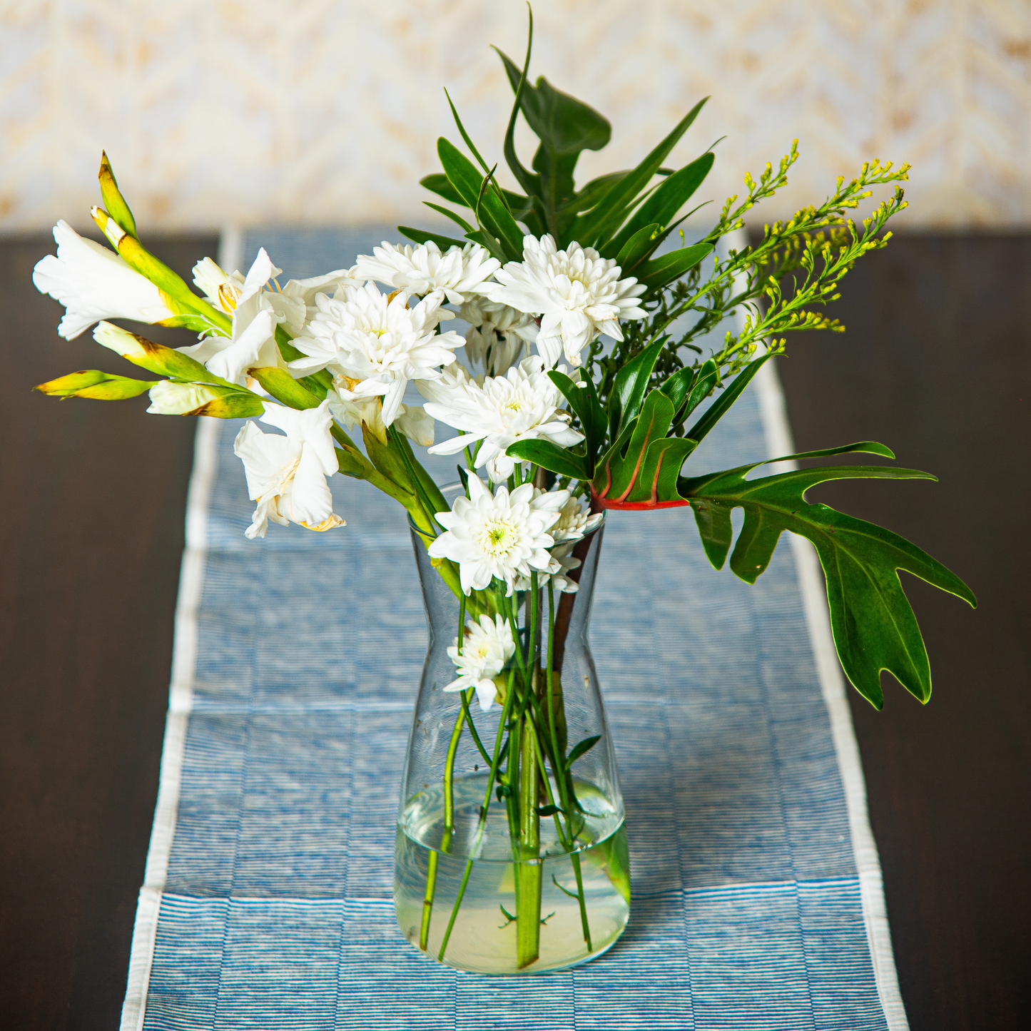 Table Runner - Ribbed Cotton - Blue