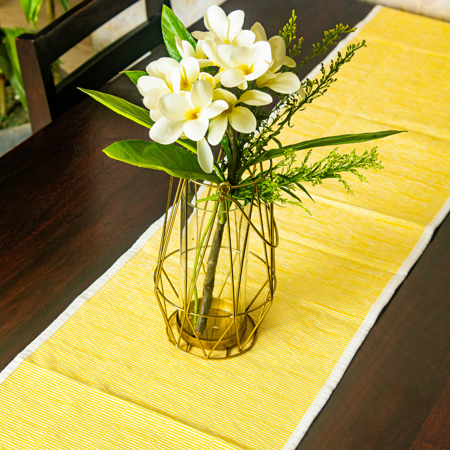 Table Runner - Ribbed Cotton - Yellow