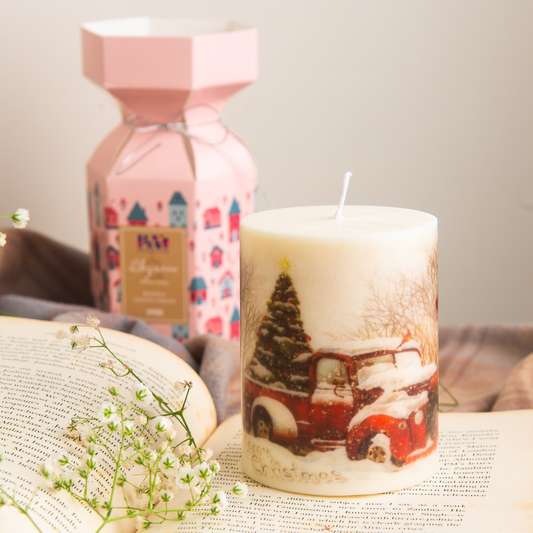 Scented Pillar Candle - Magnolia