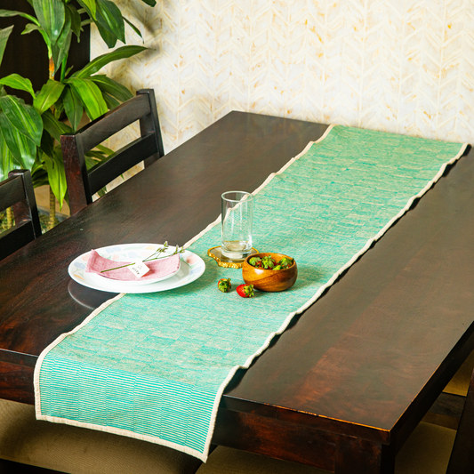 Table Runner - Ribbed Cotton - Green