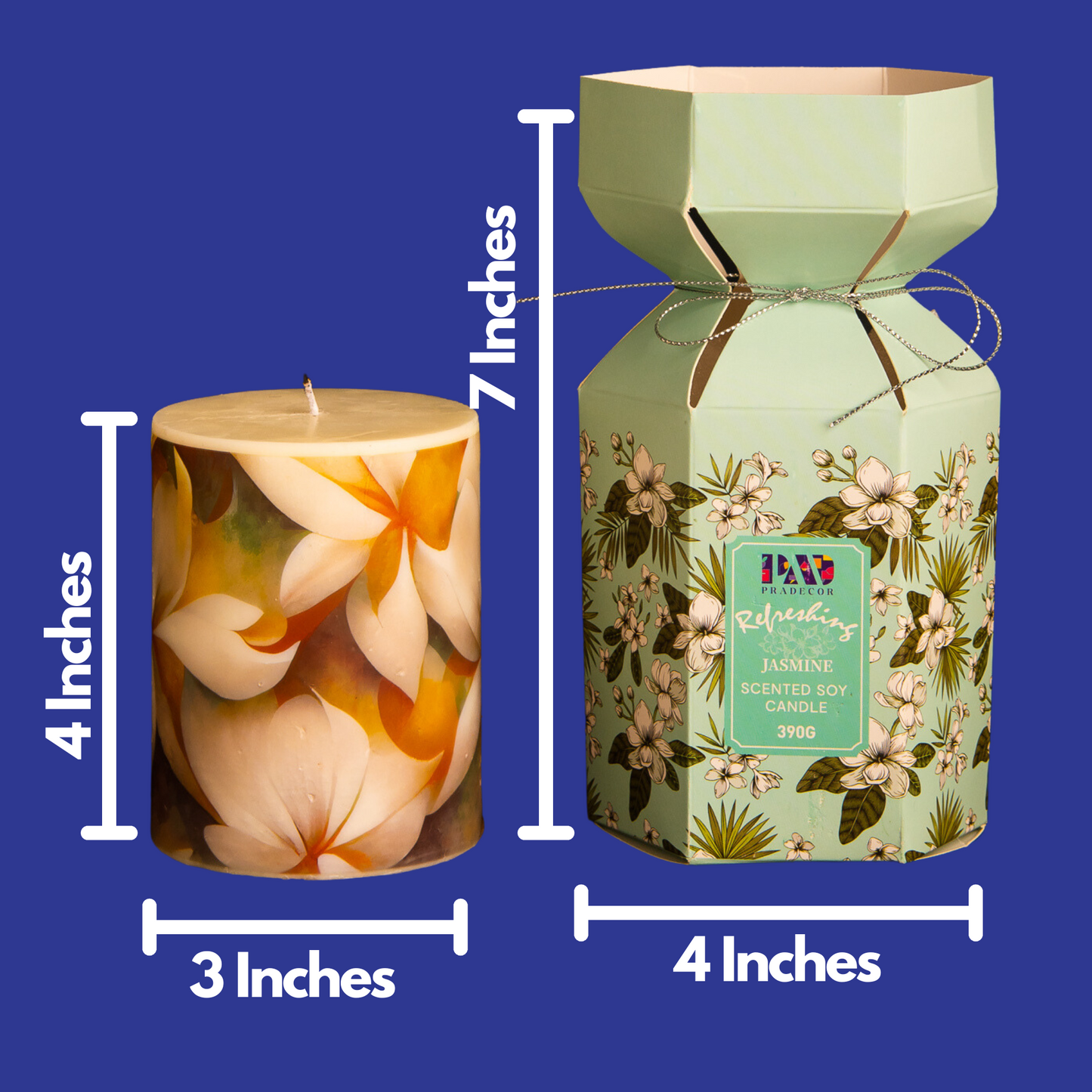 Scented Pillar Candle - Jasmine