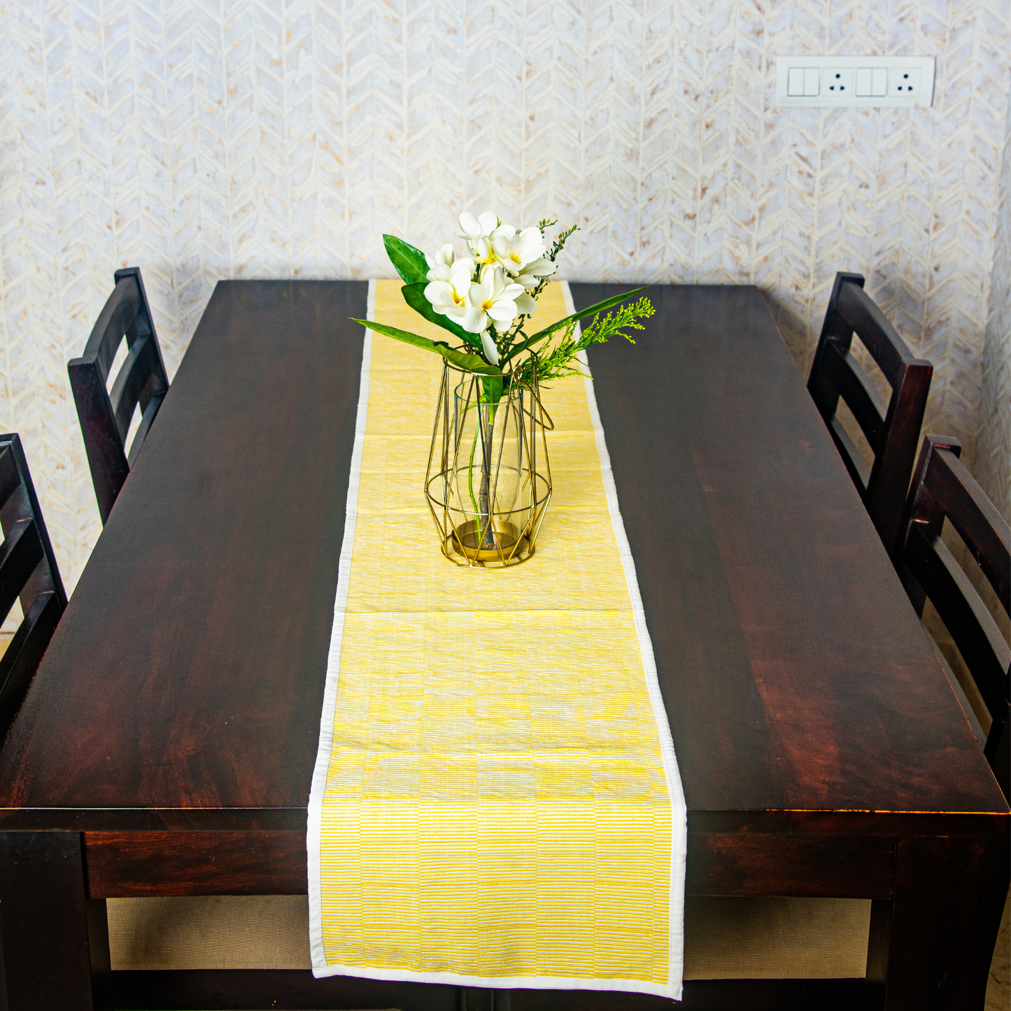 Table Runner - Ribbed Cotton - Yellow