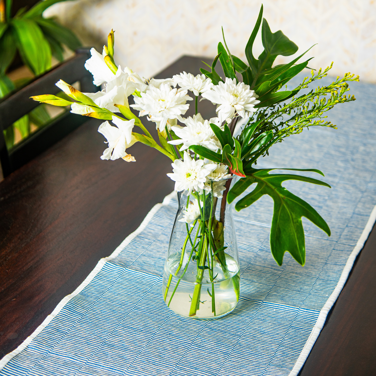 Table Runner - Ribbed Cotton - Blue